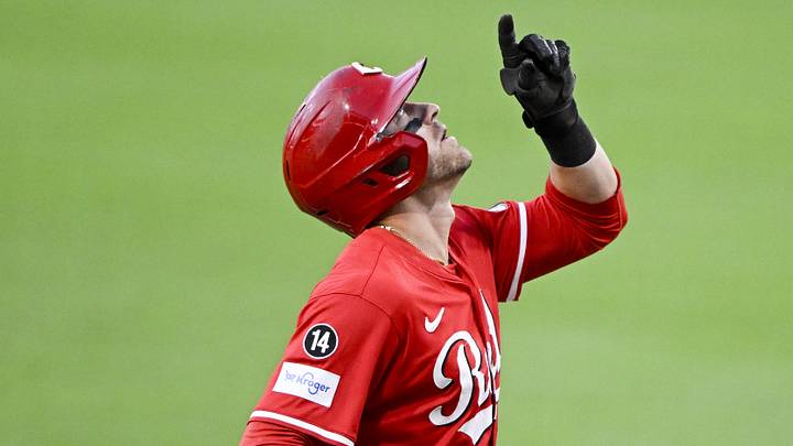 Cincinnati Reds center fielder TJ Friedl (29) celebrates