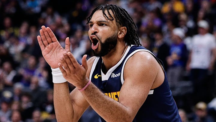 Nov 3, 2025; Denver, Colorado, USA; Denver Nuggets guard Jamal Murray (27) reacts after a call in the fourth quarter against the Sacramento Kings at Ball Arena. Mandatory Credit: Isaiah J. Downing-Imagn Images Nov 3, 2025; Denver, Colorado, USA; Denver Nuggets guard Jamal Murray (27) reacts after a call in the fourth quarter against the Sacramento Kings at Ball Arena. Mandatory Credit: Isaiah J. Downing-Imagn Images