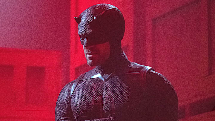 Matt Murdock/Daredevil (Charlie Cox) on the set of Marvel Television's DAREDEVIL: BORN AGAIN, exclusively on Disney+. Photo by Jojo Whilden. © 2025 MARVEL.