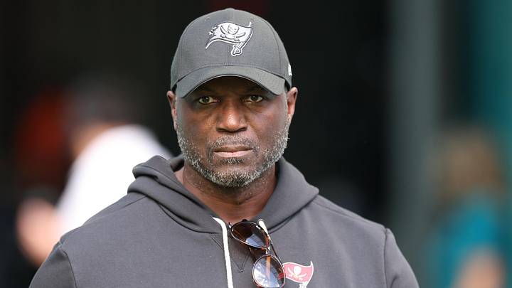 Tampa Bay Buccaneers head coach Todd Bowles walks around the field during warmups prior to a game against the Miami Dolphins Tampa Bay Buccaneers head coach Todd Bowles walks around the field during warmups prior to a game against the Miami Dolphins
