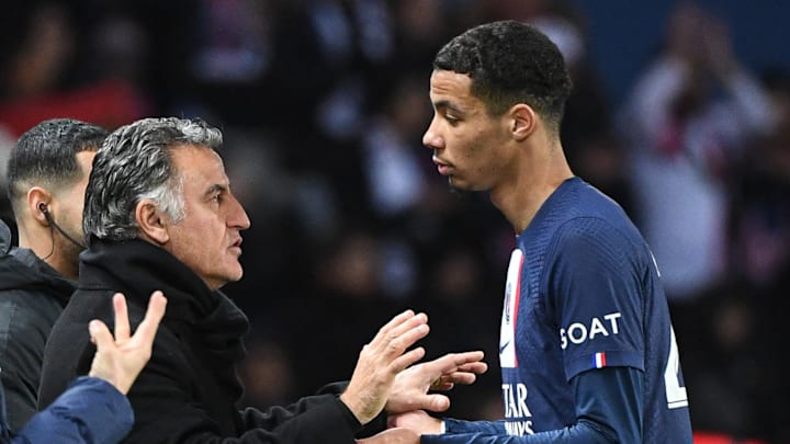 Christophe Galtier et Hugo Ekitike, PSG