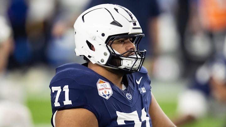 Penn State Nittany Lions offensive lineman Olaivavega Ioane (71)