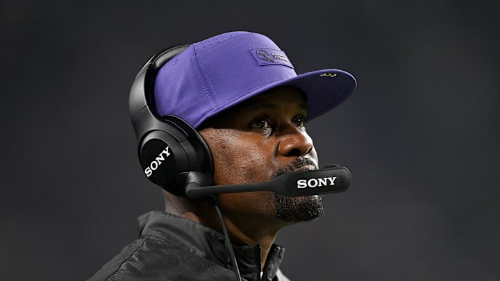 Minnesota Vikings defensive coordinator Brian Flores