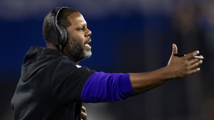 Washington Commanders defensive coordinator Daronte Jones 