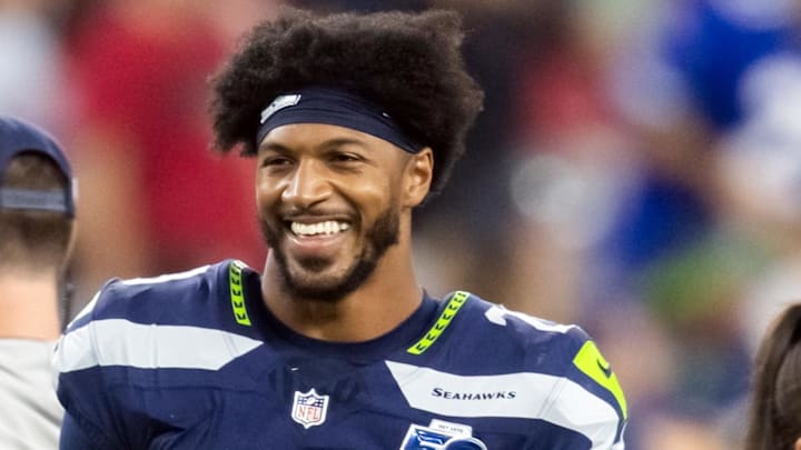 Sep 25, 2025; Glendale, Arizona, USA; Seattle Seahawks cornerback Josh Jobe (29) against the Arizona Cardinals at State Farm Stadium. Mandatory Credit: Mark J. Rebilas-Imagn Images