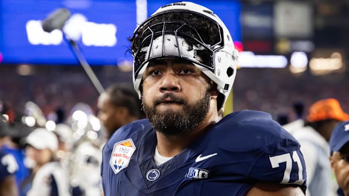 Penn State Nittany Lions offensive lineman Olaivavega Ioane Penn State Nittany Lions offensive lineman Olaivavega Ioane