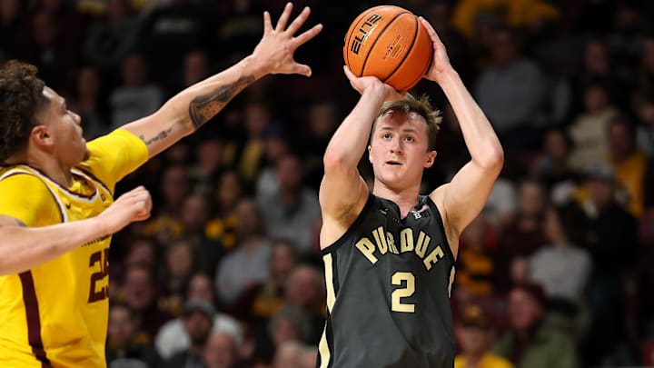 Purdue Boilermakers guard Fletcher Loyer (2) shoots 