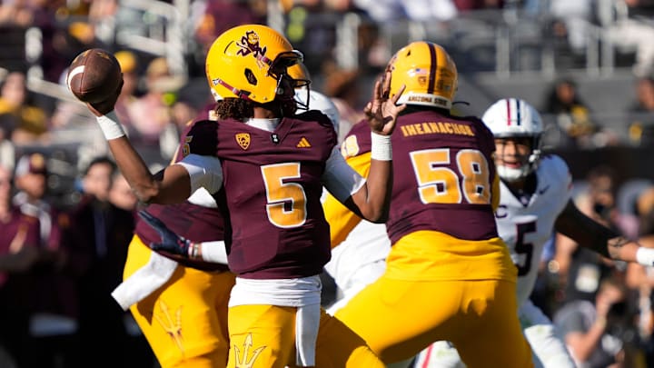 Arizona State quarterback Jaden Rashada (5)