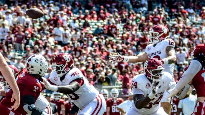 Oklahoma tight end Jaren Kanak Oklahoma tight end Jaren Kanak