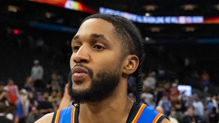 Oklahoma City Thunder guard Isaiah Joe (11) against the Phoenix Suns during game four of the first round of the 2026 NBA Playoffs at Mortgage Matchup Center on Apr 27, 2026.