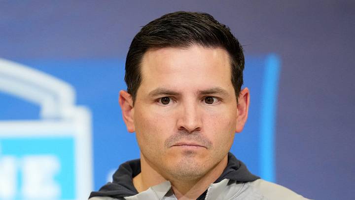 Seattle Seahawks coach Mike Macdonald speaks during the NFL Scouting Combine. Seattle Seahawks coach Mike Macdonald speaks during the NFL Scouting Combine.