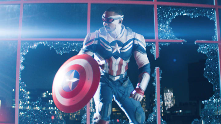 Falcon/Sam Wilson (Anthony Mackie) in Marvel Studios’ THE FALCON AND THE WINTER SOLDIER. Photo courtesy of Marvel Studios. ©Marvel Studios 2021. All Rights Reserved.