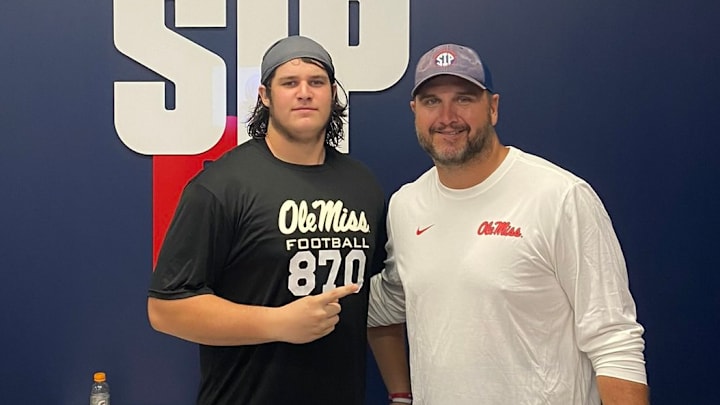 Rex Waterman on a visit and camp at Ole Miss.