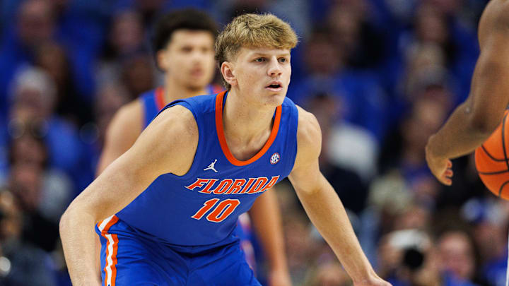 Florida Gators forward Thomas Haugh does the dirty work for the Gators from the bench.