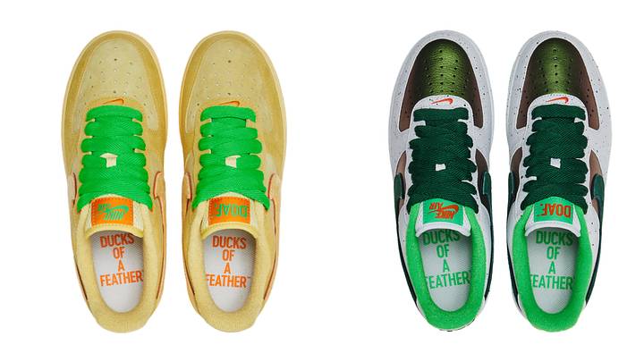 Nike Air Oregon Ducks Green Yellow White Low-Top Sneakers s-l400.jpg main image 3