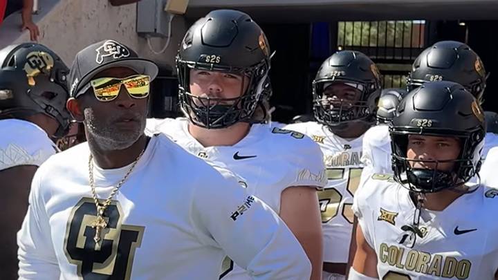 Deion Sanders before a 2025 Colorado game 