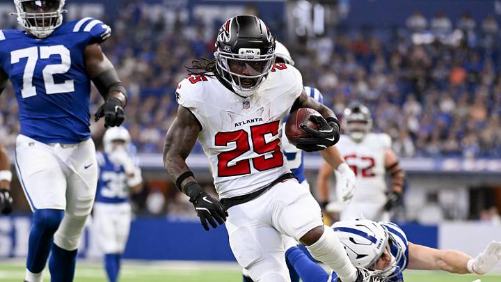 Atlanta Falcons running back Tyler Goodson had a pair of big plays on the same drive against the Indianapolis Colts. Atlanta Falcons running back Tyler Goodson had a pair of big plays on the same drive against the Indianapolis Colts.