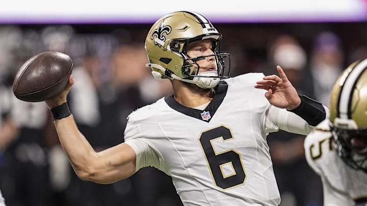 Saints quarterback Tyler Shough has one of the easiest schedules based on 2025 opponents and Vegas odds.