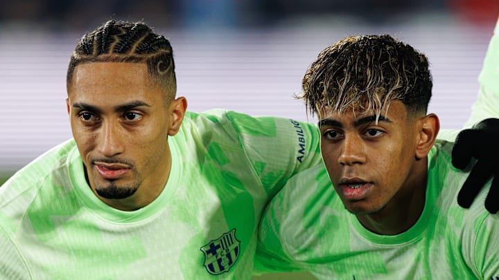 Raphinha (left) and Lamine Yamal are Barcelona's two most prolific creators this season