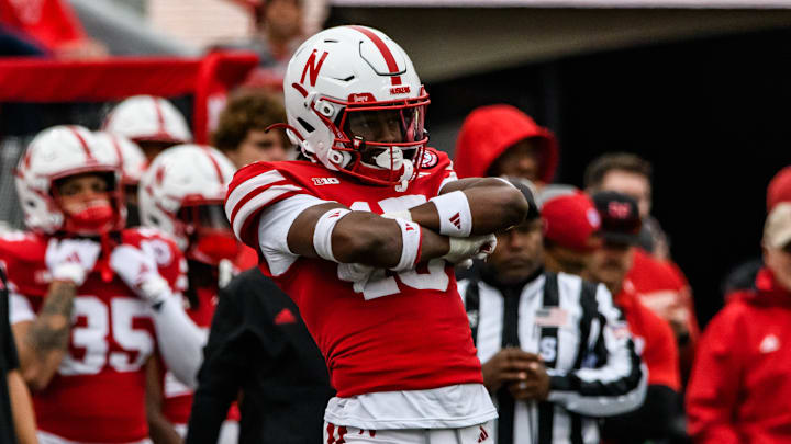 Ceyair Wright celebrates a broken pass against UCLA.