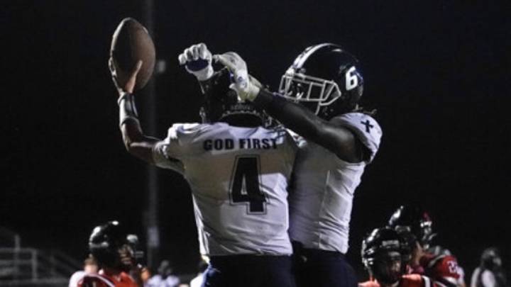 Acadiana Christian School Lions celebrate a big play Acadiana Christian School Lions celebrate a big play