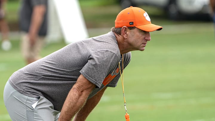 Clemson Tigers head coach Dabo Swinney liked what he saw from his team's first competitive scrimmage.
