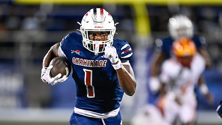 Chaminade-Madonna's Derrek Cooper, a Texas commit, rushed 12 times for 93 yards and three TDs to rally the Lions past American Heritage, 28-24, last week.