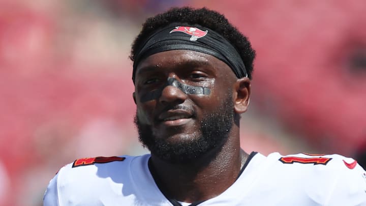 Tampa Bay Buccaneers wide receiver Chris Godwin warms up for a game.
