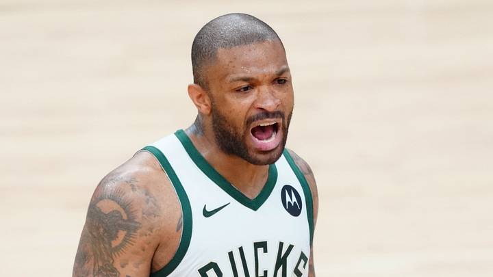 Milwaukee Bucks forward P.J. Tucker (17) against the Phoenix Suns in game two of the 2021 NBA Finals at Phoenix Suns Arena on July 8, 2021.