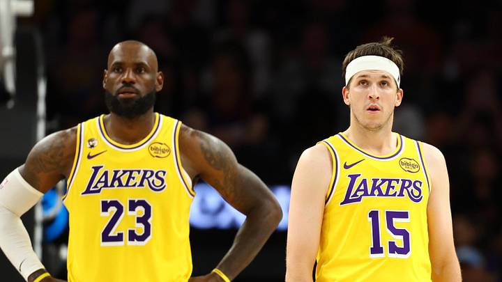 Austin Reaves with LeBron James