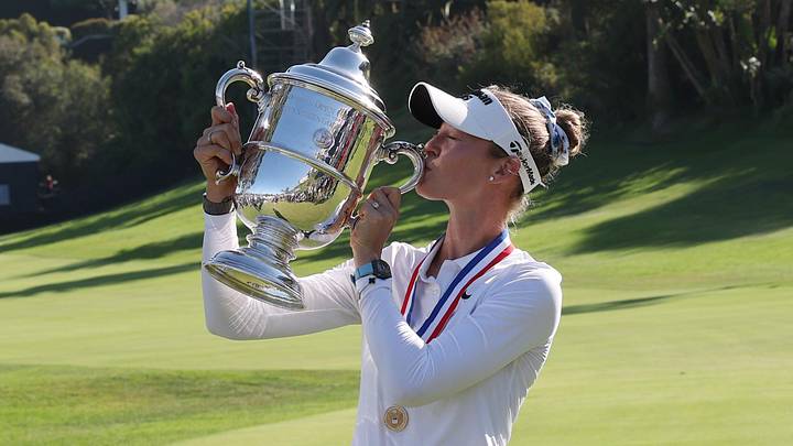 Nelly Korda won her first U.S. Women's Open at Riviera Country Club. Nelly Korda won her first U.S. Women's Open at Riviera Country Club.
