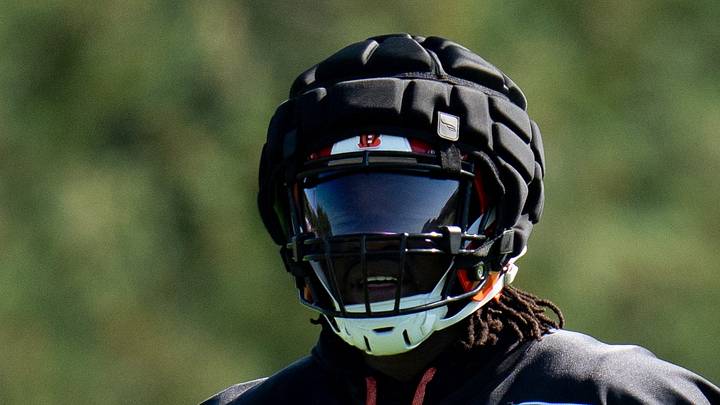 Boye Mafe stands during the Cincinnati Bengals Training Camp. Boye Mafe stands during the Cincinnati Bengals Training Camp.