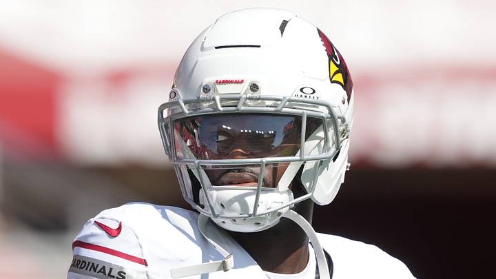 Sep 27, 2026; Santa Clara, California, USA; Arizona Cardinals running back Jeremiyah Love (4) before the game against the San Francisco 49ers at Levi's Stadium. Mandatory Credit: Darren Yamashita-Imagn Images Sep 27, 2026; Santa Clara, California, USA; Arizona Cardinals running back Jeremiyah Love (4) before the game against the San Francisco 49ers at Levi's Stadium. Mandatory Credit: Darren Yamashita-Imagn Images