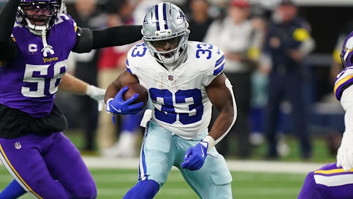 Dallas Cowboys running back Javonte Williams runs against the Minnesota Vikings. Dallas Cowboys running back Javonte Williams runs against the Minnesota Vikings.