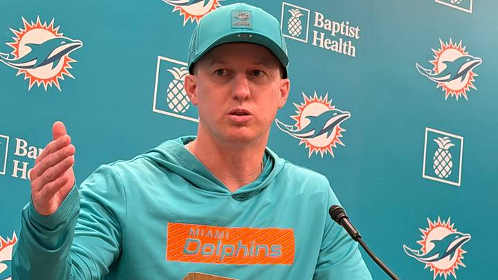 Miami Dolphins offensive coordinator Bobby Slowik Miami Dolphins offensive coordinator Bobby Slowik