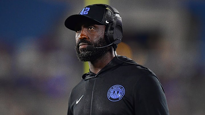 UCLA Bruins head coach DeShaun Foster watches game action against the Utah Utes. Foster would be fired just two weeks later. UCLA Bruins head coach DeShaun Foster watches game action against the Utah Utes. Foster would be fired just two weeks later.