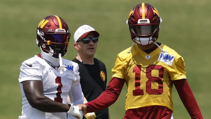 Deebo Samuel Sr. and Marcus Mariota Deebo Samuel Sr. and Marcus Mariota