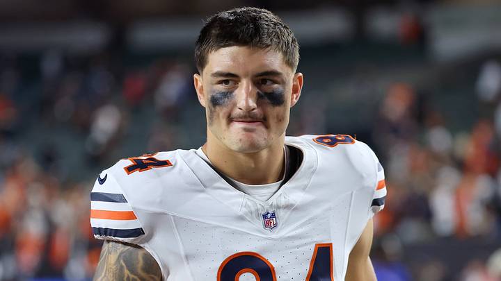 Aug 22, 2026; Cincinnati, Ohio, USA; Chicago Bears tight end Colston Loveland (84) after a game against the Cincinnati Bengals at Paycor Stadium. Mandatory Credit: Joseph Maiorana-Imagn Images Aug 22, 2026; Cincinnati, Ohio, USA; Chicago Bears tight end Colston Loveland (84) after a game against the Cincinnati Bengals at Paycor Stadium. Mandatory Credit: Joseph Maiorana-Imagn Images