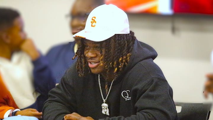 Former Escambia running back, and top junior college recruit, Waymond Jordan Jr. signed with the University of Southern California during a ceremony on Sunday, Jan. 5, 2024.