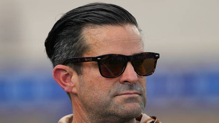Sep 19, 2026; Durham, North Carolina, USA; Duke Blue Devils head coach Manny Diaz looks on during the warm-ups before a game against the Stanford Cardinal at Wallace Wade Stadium. Mandatory Credit: James Guillory-Imagn Images Sep 19, 2026; Durham, North Carolina, USA; Duke Blue Devils head coach Manny Diaz looks on during the warm-ups before a game against the Stanford Cardinal at Wallace Wade Stadium. Mandatory Credit: James Guillory-Imagn Images