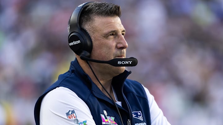 Feb 8, 2026; Santa Clara, CA, USA; New England Patriots head coach Mike Vrabel against the Seattle Seahawks during Super Bowl LX at Levi's Stadium. Mandatory Credit: Mark J. Rebilas-Imagn Images Feb 8, 2026; Santa Clara, CA, USA; New England Patriots head coach Mike Vrabel against the Seattle Seahawks during Super Bowl LX at Levi's Stadium. Mandatory Credit: Mark J. Rebilas-Imagn Images