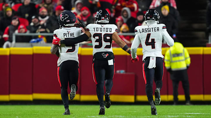 Jalen Pitre, Henry To'oTo'o and Kamari Lassiter are just three of the many stars who make up the Super Bowl caliber defense of the Houston Texans Jalen Pitre, Henry To'oTo'o and Kamari Lassiter are just three of the many stars who make up the Super Bowl caliber defense of the Houston Texans