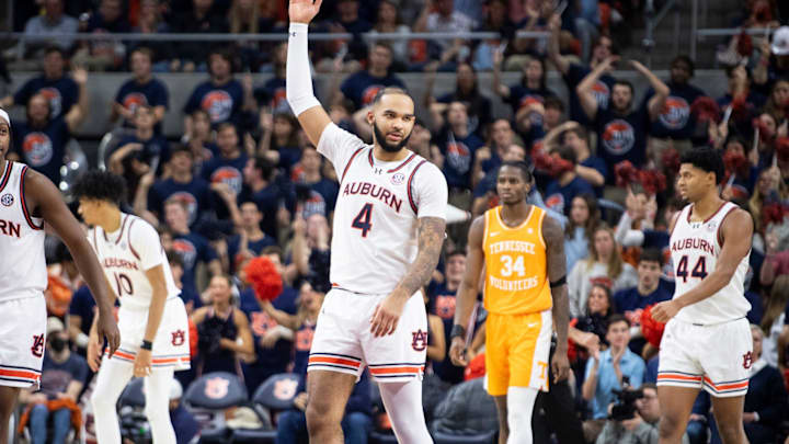 Auburn Tigers forward Johni Broome had 16 points and 13 rebounds in Auburn's 53-51 win over the Tennessee Volunteers.