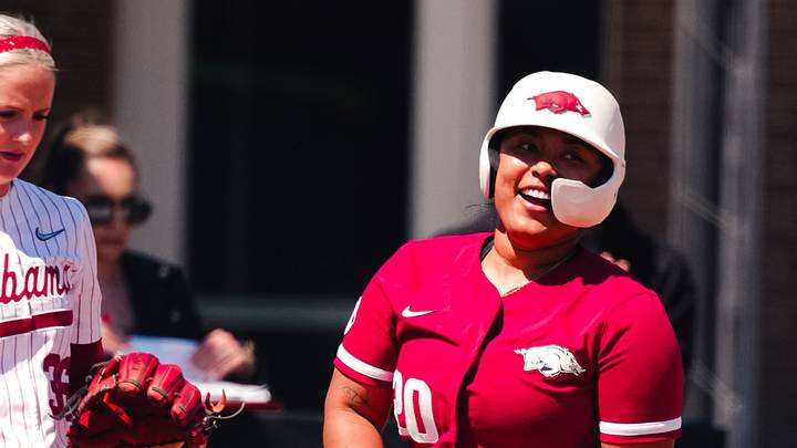 Arkansas Razorbacks Tianna Bell against Alabama in the SEC Tournament.