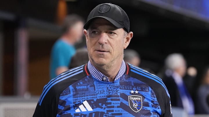 Feb 22, 2025; San Jose, California, USA; San Jose Earthquakes owner John Fisher before the game against Real Salt Lake at PayPal Park. Mandatory Credit: Darren Yamashita-Imagn Images Feb 22, 2025; San Jose, California, USA; San Jose Earthquakes owner John Fisher before the game against Real Salt Lake at PayPal Park. Mandatory Credit: Darren Yamashita-Imagn Images