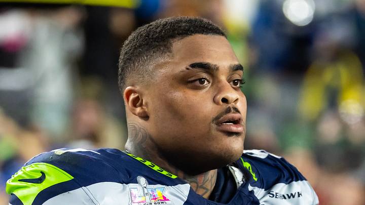 Seattle Seahawks defensive tackle Byron Murphy II watches play