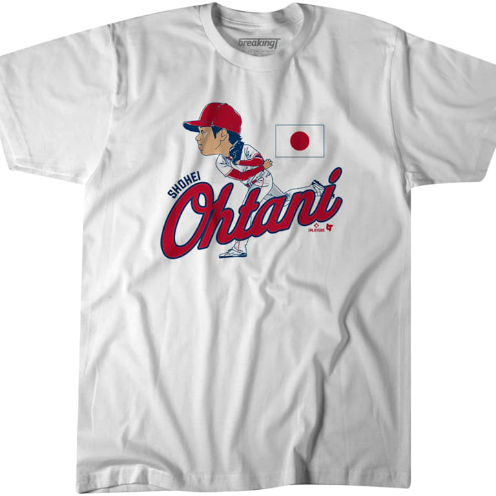 Men's Los Angeles Angels Shohei Ohtani Profile Black Big