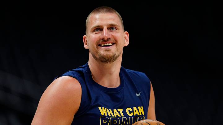 Apr 11, 2025; Denver, Colorado, USA; Denver Nuggets center Nikola Jokic (15) reacts before the game against the Memphis Grizzlies at Ball Arena. Mandatory Credit: Ron Chenoy-Imagn Images Apr 11, 2025; Denver, Colorado, USA; Denver Nuggets center Nikola Jokic (15) reacts before the game against the Memphis Grizzlies at Ball Arena. Mandatory Credit: Ron Chenoy-Imagn Images