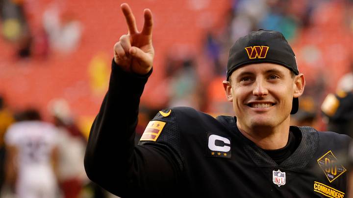 Nov 27, 2022; Landover, Maryland, USA; Washington Commanders punter Tress Way (5) walks off the field after the Commanders' game against the Atlanta Falcons at FedExField. Mandatory Credit: Geoff Burke-USA TODAY Sports Nov 27, 2022; Landover, Maryland, USA; Washington Commanders punter Tress Way (5) walks off the field after the Commanders' game against the Atlanta Falcons at FedExField. Mandatory Credit: Geoff Burke-USA TODAY Sports