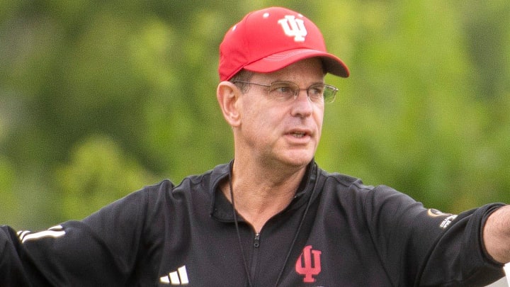 Head Coach Curt Cignetti at Indiana University football practice on Monday, Aug. 4, 2025. Head Coach Curt Cignetti at Indiana University football practice on Monday, Aug. 4, 2025.